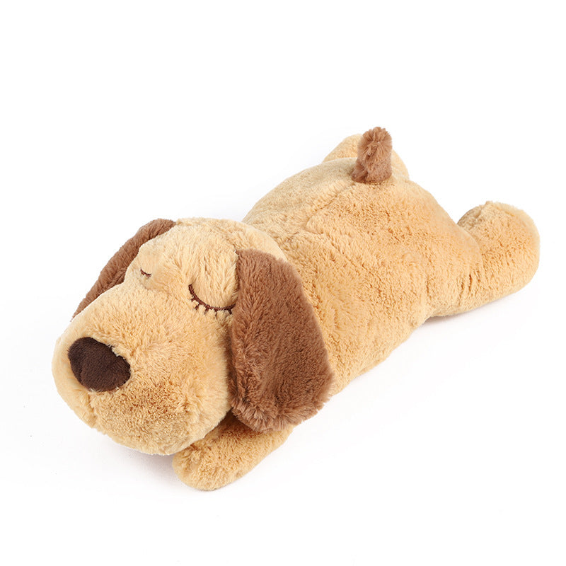Brown Pawshé HeartNest plush toy on a white background