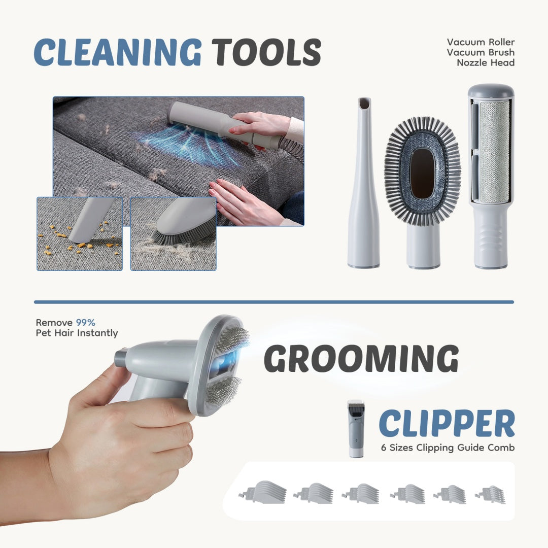SalonAir cordless grooming clippers and guide combs