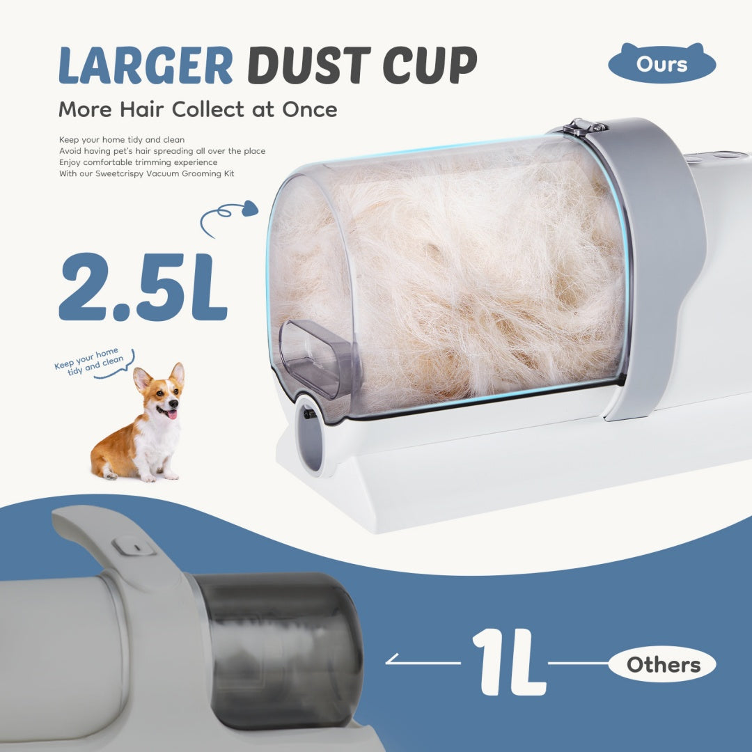 SalonAir pet hair collection and home grooming feature
