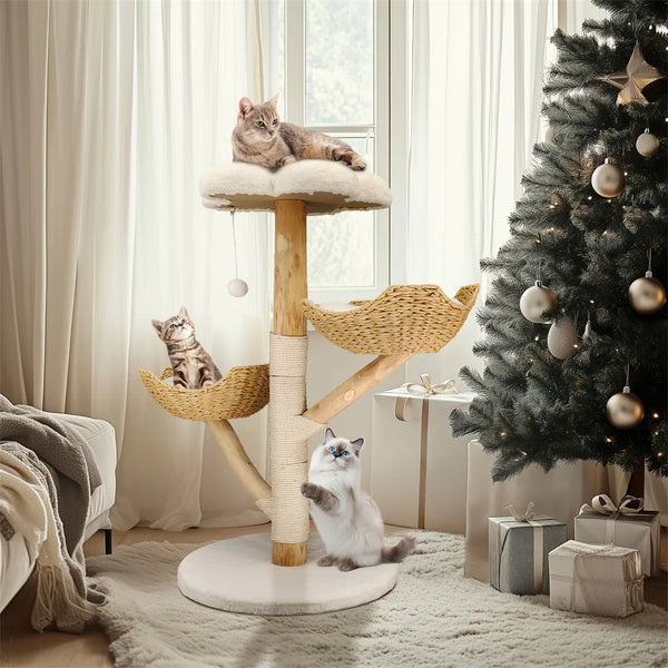 Pawshé MaisonWood™ 110 cm Modern Cat Tree