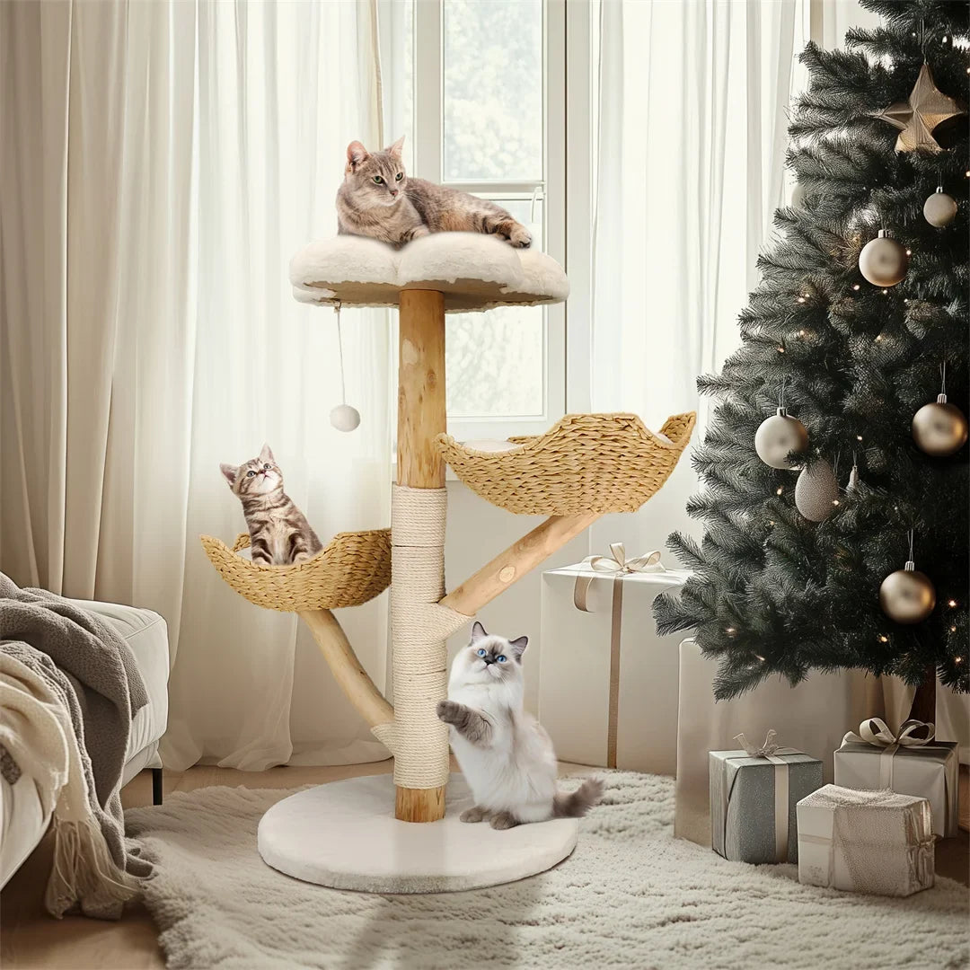 Pawshé MaisonWood 110 cm modern cat tree