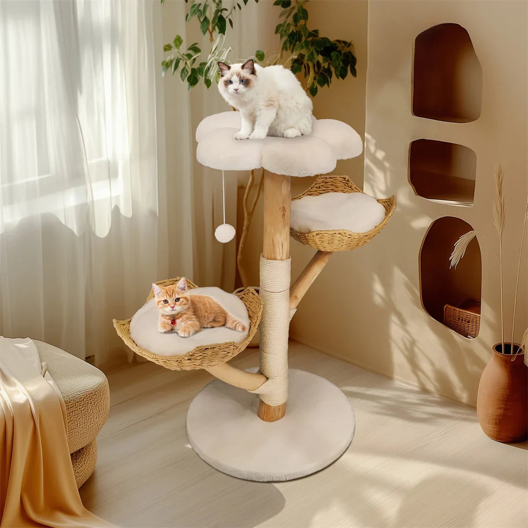 MaisonWood three-level modern cat tree