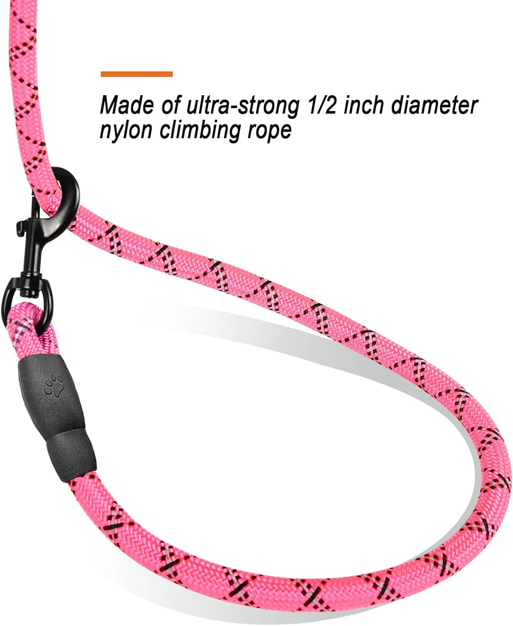 Reflective rope leash product detail