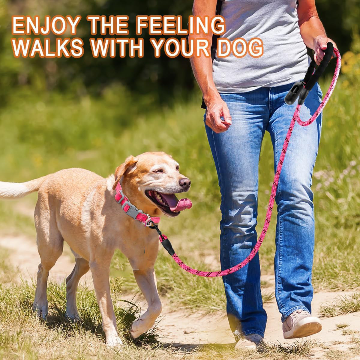 Utility ring on leash handle